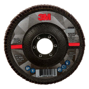 3M 769F Flap Disc , 80+, T29, 4-1/2 in x 7/8 in (7100178028) (10 Pack)
