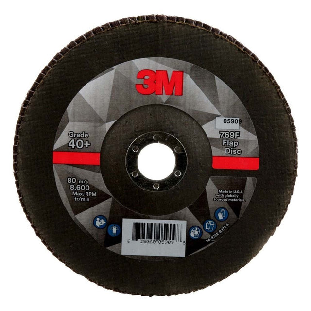 3M 769F Flap Disc , 40+, T27, 7 in x 7/8 in (7100178029) (5 Pack)