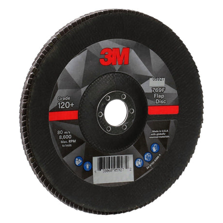 3M 769F Flap Disc, Type 29, 120+, Precision Shaped Ceramic, Purple, 7 in x 7/8 in (7100178089) (250 Pack) - 4