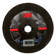 3M 769F Flap Disc Type 27, 120+ Grit, 7 in x 7/8 in for Grinding and Finishing on Carbon and Stainless Steel (7100178090) (5 Pack)