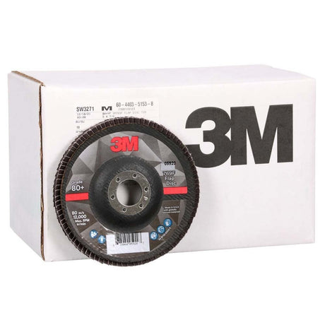 3M 769F Flap Disc , 80+, T29, 5 in x 7/8 in (7100178123) (10 Pack) - 6