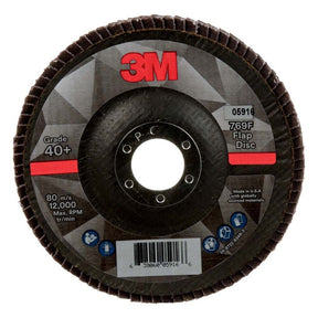 3M 769F Flap Disc , 40+, T29, 5 in x 7/8 in (7100178127) (10 Pack)
