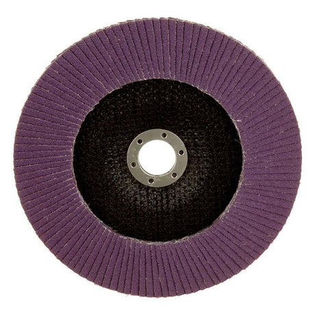 3M 769F Flap Disc Type 27 80+ 7 in x 7/8 in High Performance Ceramic Precision-Shaped Grain Grinding and Finishing Disc for Carbon and Stainless Steel (7100178129) (5 Pack) - 5