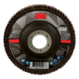 3M 769F Flap Disc, Type 29, 40 Plus, 4-1/2 in x 7/8 in, Precision Shaped Ceramic, Purple, Grinding and Finishing (7100178130) (10 Pack)