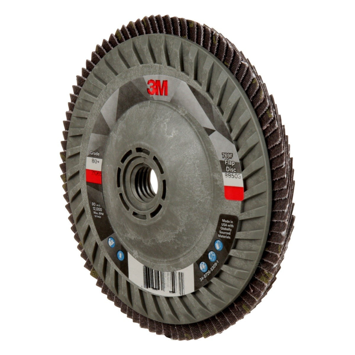 3M 769F Flap Disc 40+, T27 Quick Change, 7 in x 5/8 in-11 (7100178233) (5 Pack) - 4