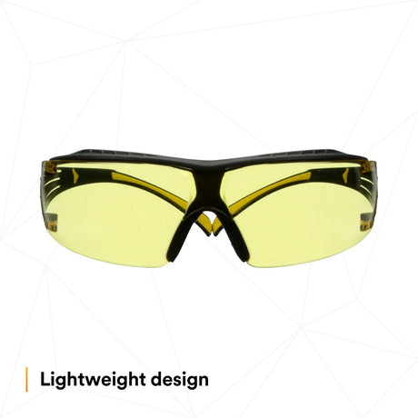 3M SF403XSGAF-YEL SecureFit 400 Series Safety Glasses, Yellow/Black, Amber Scotchgard Anti-Fog/Anti-Scratch Lens (7100179972) (1 Pair)  - (20 Pack) - 3