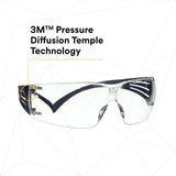 3M SF201SGAF-BLU SecureFit Protective Eyewear 200 Series, Blue Temples, Clear Scotchgard Anti-Fog Lens (7100180044)  - (20Pack) - 6