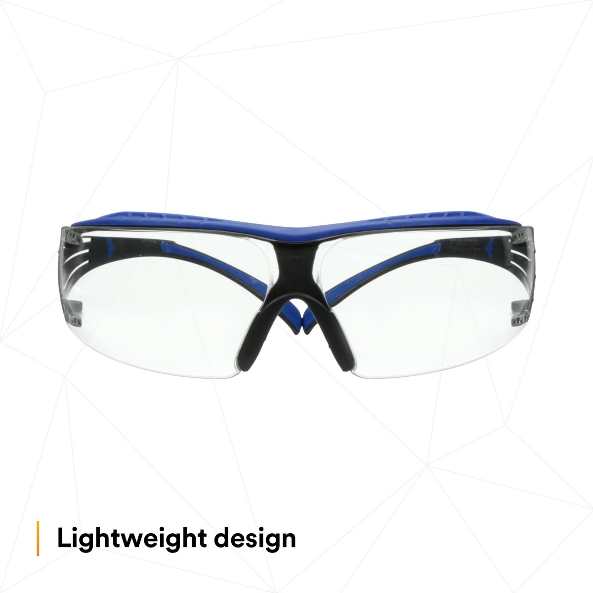 3M SF401XSGAF-BLU SecureFit 400 Series Safety Glasses, Blue/Gray, Clear Scotchgard Anti-Fog/Anti-Scratch Lens (7100180049)  - (20 Pack) - 5