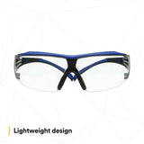 3M SF401XSGAF-BLU SecureFit 400 Series Safety Glasses, Blue/Gray, Clear Scotchgard Anti-Fog/Anti-Scratch Lens (7100180049)  - (20 Pack) - 5
