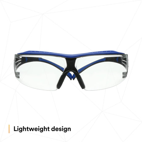 3M SF401XSGAF-BLU SecureFit 400 Series Safety Glasses, Blue/Gray, Clear Scotchgard Anti-Fog/Anti-Scratch Lens (7100180049)  - (20 Pack) - 5