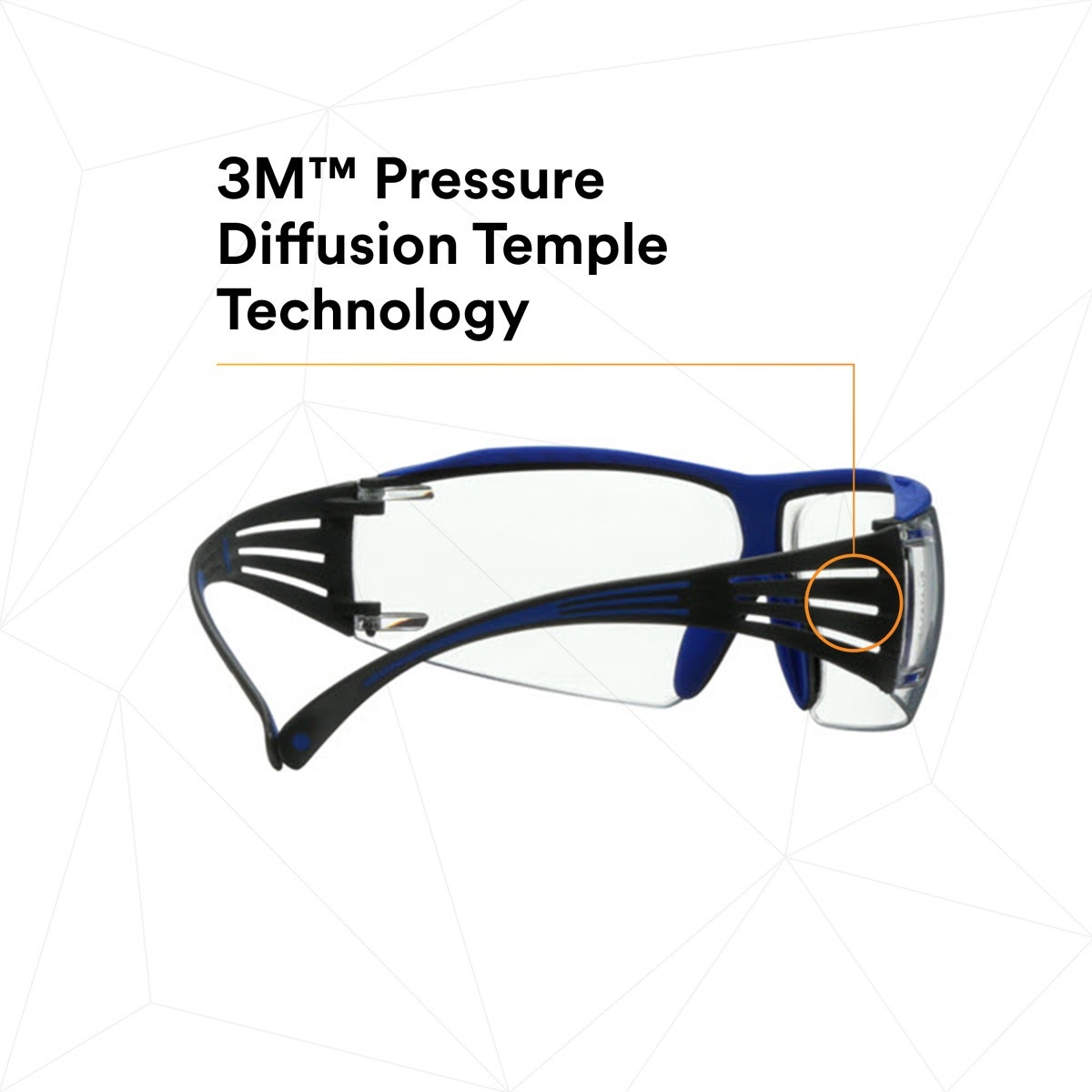 3M SF401XSGAF-BLU SecureFit 400 Series Safety Glasses, Blue/Gray, Clear Scotchgard Anti-Fog/Anti-Scratch Lens (7100180049)  - (20 Pack) - 6