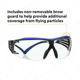 3M SF401XSGAF-BLU SecureFit 400 Series Safety Glasses, Blue/Gray, Clear Scotchgard Anti-Fog/Anti-Scratch Lens (7100180049)  - (20 Pack) - 8