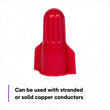 3M SG-R BAG Secure Grip Wire Connector , Steel Spring Connectors, Red Color, Straight Wing Design, Reliable, Insulate, UL Listed, 18-8 AWG (7100180513) (5000 Pack) - 3