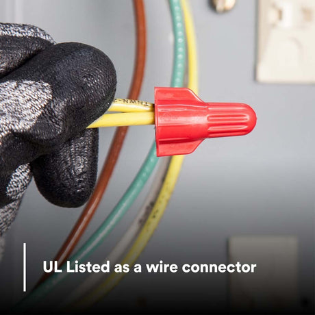 3M SG-R BAG Secure Grip Wire Connector , Steel Spring Connectors, Red Color, Straight Wing Design, Reliable, Insulate, UL Listed, 18-8 AWG (7100180513) (5000 Pack) - 9