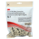 3M SG-T BAG Secure Grip Wire Connector, Steel Spring Connectors, 22-8 AWG, Straight Wing Design, Tan SG-T (7100180520) (5000 Pack) - 2