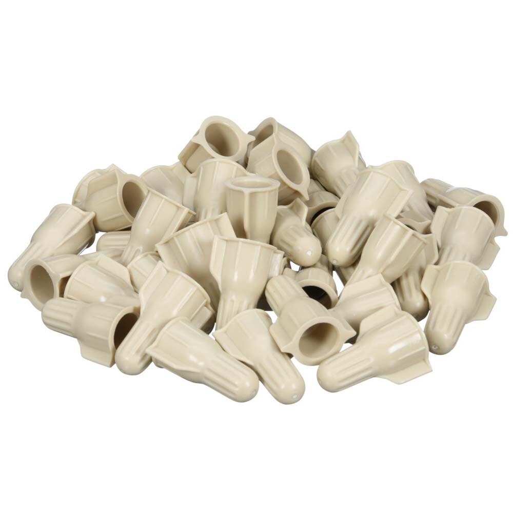 3M SG-T BAG Secure Grip Wire Connector, Steel Spring Connectors, 22-8 AWG, Straight Wing Design, Tan SG-T (7100180520) (5000 Pack) - 3