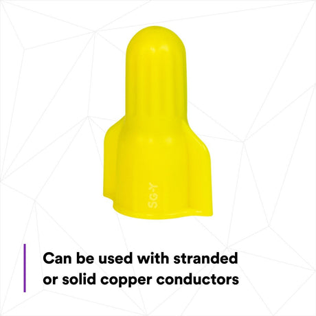 3M SG-Y BAG Secure Grip Wire Connector, Yellow, Twist-on, 18-12 AWG (7100180526) (5000 Pack) - 7