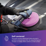 3M Perfect It 1 Step Foam Finishing Pad, Quick Connect, Waffle Face, Purple, 8 in (33035) (7100191416)  - (6Pack) - 6