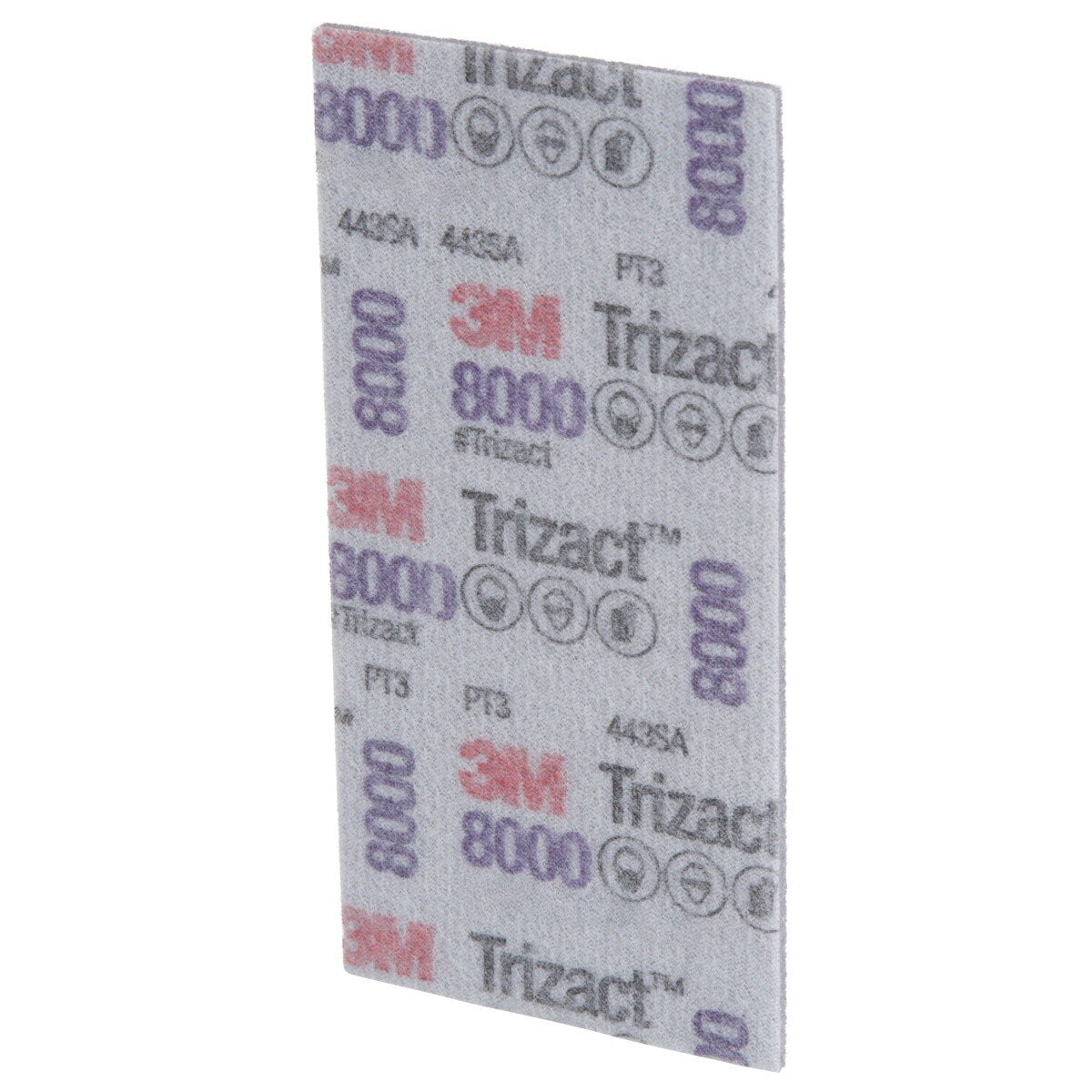 3M 443SA 30803 Trizact Hookit Foam Abrasive Sheet, Silicon Carbide 8000 Grit, Gray, 70 mm x 140 mm (7100194290) (50 Pack) - 3