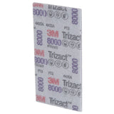 3M 443SA 30803 Trizact Hookit Foam Abrasive Sheet, Silicon Carbide 8000 Grit, Gray, 70 mm x 140 mm (7100194290) (50 Pack) - 3