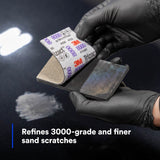 3M 443SA 30803 Trizact Hookit Foam Abrasive Sheet, Silicon Carbide 8000 Grit, Gray, 70 mm x 140 mm (7100194290) (50 Pack) - 10