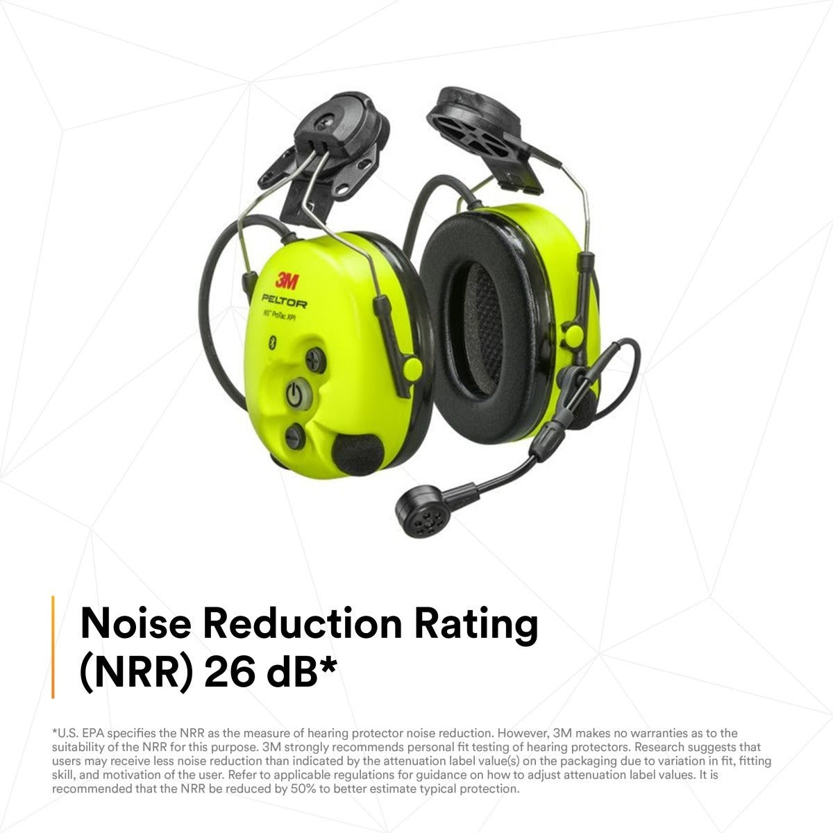 3M MT15H7P3EWS6 PELTOR WS ProTac XPI Headset Hard Hat Attached (7100195960) - 4