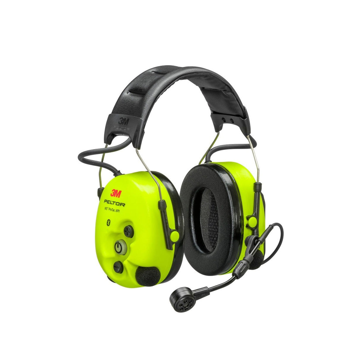 3M MT15H7AWS6 PELTOR WS ProTac XPI Bluetooth Headset with Noise-Canceling Microphone, Headband, Yellow (7100196045)