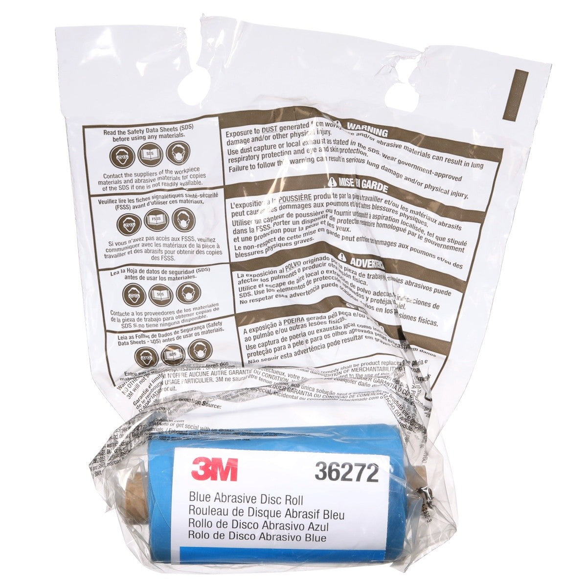 3M 321U 36272 Stikit Blue Abrasive Disc Roll, 5 in, 400 Grit, No Hole, Primer Sanding, E-Coat Sanding, Paint Preparation (7100199692) (500 Pack) - 6