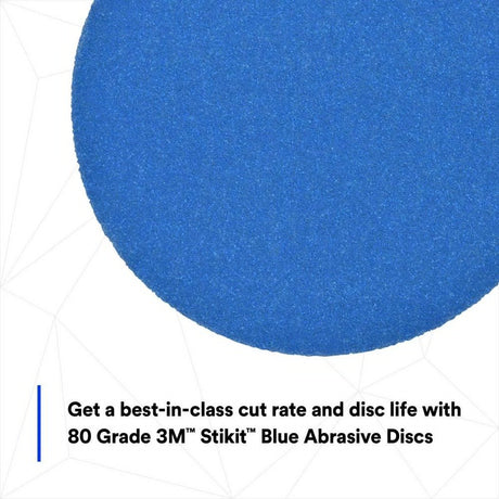 3M 36265 Stikit Blue Abrasive Disc Roll 321U, 5 in, 80, No Hole (7100199698) - 8