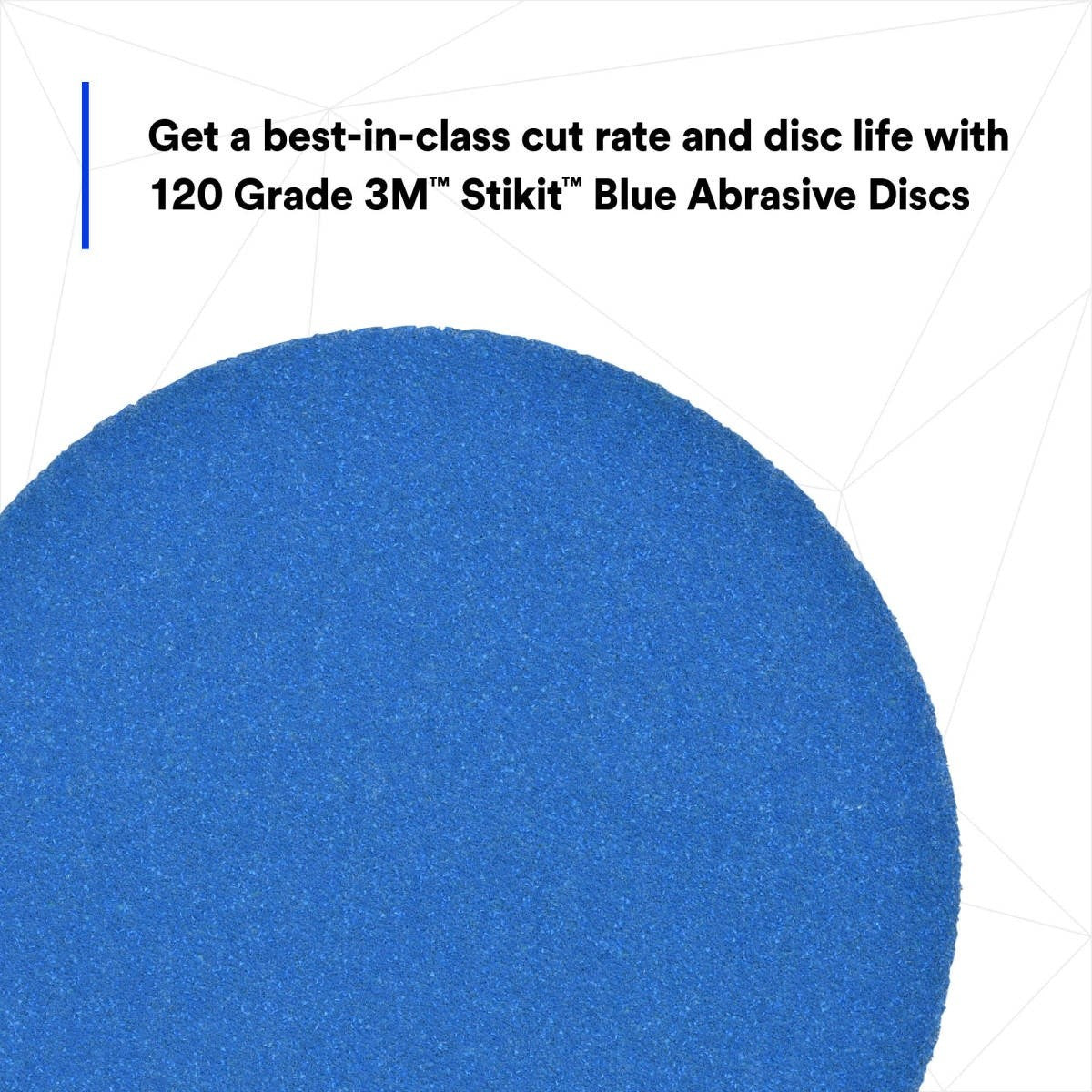 3M 321U 36266 Stikit Blue Abrasive Disc Roll, No Hole, 5 in, 120 Grade (7100199700) (500 Pack) - 10