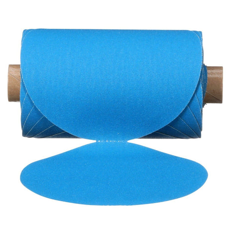 3M 321U 36268 Stikit Blue Abrasive Disc Roll + No Hole, 5 in, 180+ Grade, Blue, PSA, 100 Discs Pack (7100199703) (500 Pack)
