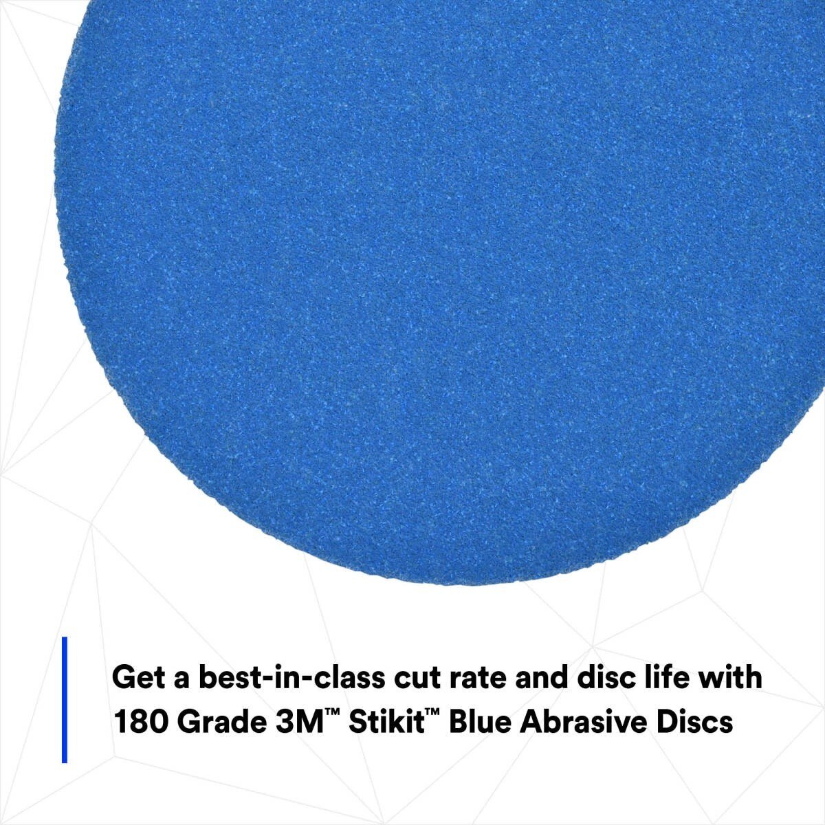 3M 321U 36268 Stikit Blue Abrasive Disc Roll + No Hole, 5 in, 180+ Grade, Blue, PSA, 100 Discs Pack (7100199703) (500 Pack) - 8