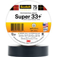 3M 33+-3/4X76FT-1 Scotch Super 33+ Vinyl Electrical Tape, Black, 3/4 in x 76 ft, 1 in Core, 7 mil, Professional Grade, All-Weather, Flame Retardant (7100201470)  - (100 Pack)