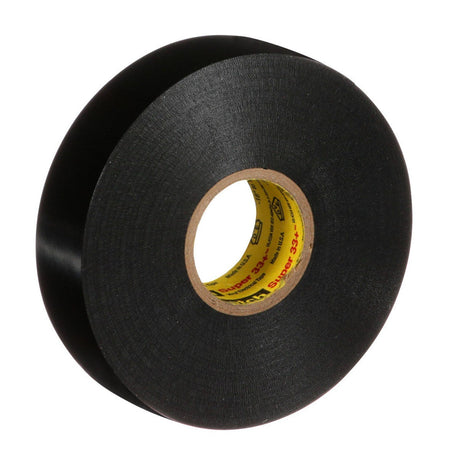 3M 33+-3/4X76FT-1 Scotch Super 33+ Vinyl Electrical Tape, Black, 3/4 in x 76 ft, 1 in Core, 7 mil, Professional Grade, All-Weather, Flame Retardant (7100201470)  - (100 Pack) - 7