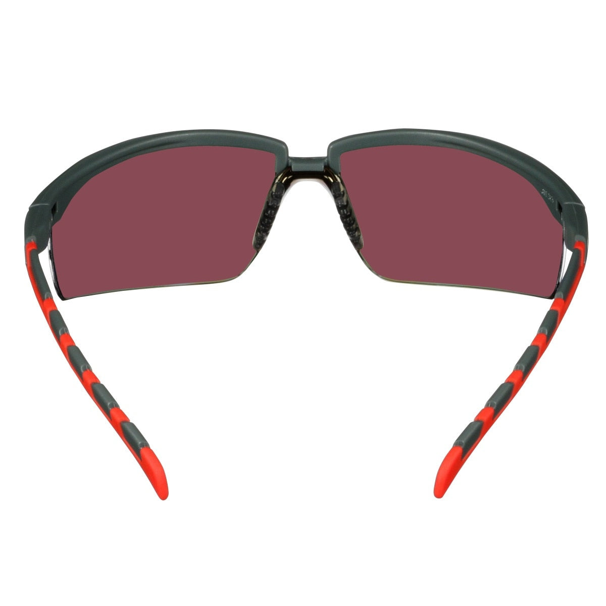 3M S2024AS-RED Solus 2000 Series Safety Glasses Anti-Scratch Red Mirror Lens Gray/Red Frame Adjustable Ratchet Temples (7100203162) (20 Pack) - 6