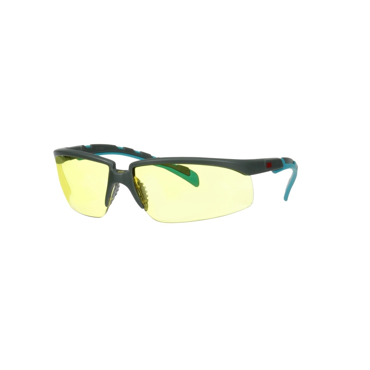 3M S2003SGAF-BGR Solus 2000 Series, Gray/Blue-Green Temples, Scotchgard Anti-Fog Coating, Amber AF-AS lens (7100203164) (20 Pack) - 7