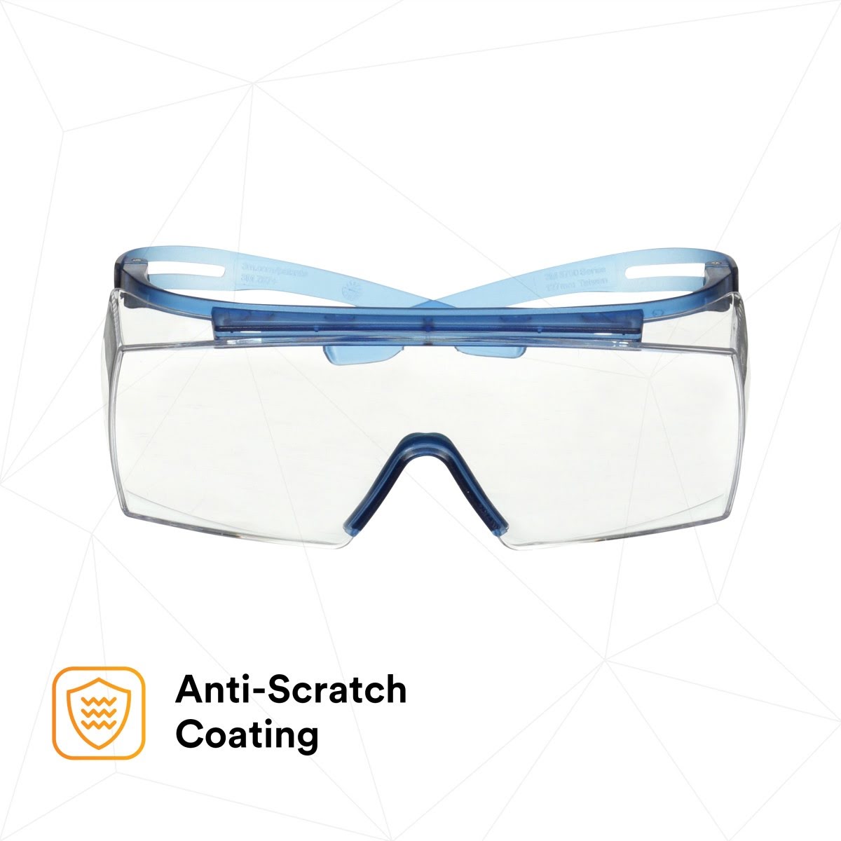 3M SF3701AS-BLU SecureFit 3700 Series OTG Safety Glasses, Anti Scratch Clear Lens, Blue Temples (7100203180) (10 Pack) - 4