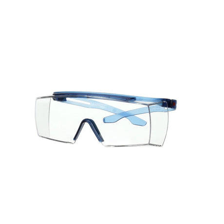 3M SF3701AS-BLU SecureFit 3700 Series OTG Safety Glasses, Anti Scratch Clear Lens, Blue Temples (7100203180) (10 Pack) - 10