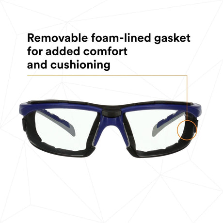 3M S2001SGAF-BGR-F Solus 2000 Series Safety Glasses, Anti-Fog Anti-Scratch, Clear Lens, Gray Teal Frame, Removable Foam Gasket (7100203183) (20 Pack) - 4