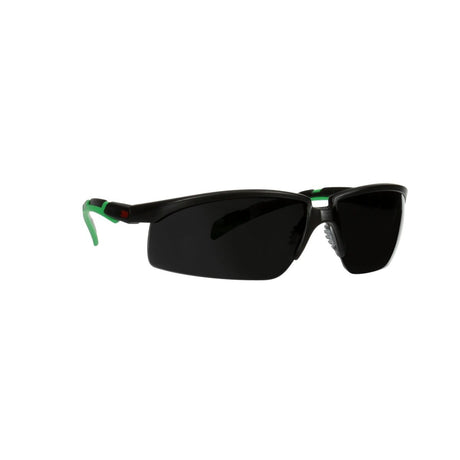 3M S2050AS-BLK Solus 2000 Series Safety Glasses, Anti-Scratch, IR Shade 5.0 Gray Lens, Black/Green Temples (7100203186) (20 Pack) - 2
