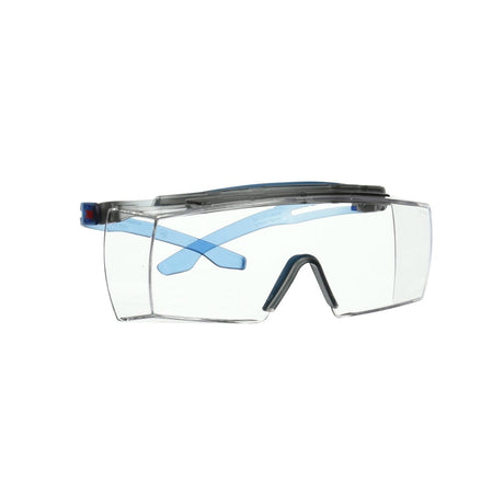 3M SF3701XSGAF-BLU SecureFit 3700 OTG Safety Glasses with Browguard, Anti-Fog Coating, Clear Lens, Blue Temple (7100203198) (10 Pack) - 2