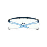 3M SF3701XSGAF-BLU SecureFit 3700 OTG Safety Glasses with Browguard, Anti-Fog Coating, Clear Lens, Blue Temple (7100203198) (10 Pack) - 4