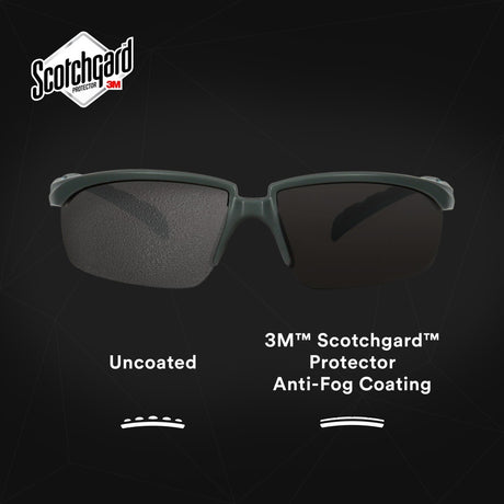 3M S2002SGAF-BGR Solus 2000 Series Safety Glasses with Scotchgard Anti-Fog Anti-Scratch Coating, Gray Lens, Gray Teal Frame, Adjustable Ratchet Temples (7100203287) (20 Pack) - 8