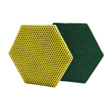 3M 85946 Scotch-Brite Dual Purpose Scour Pad, Hexagon, Green Yellow, 5 in x 5-3/4 in (7100205031) (15 Pack)