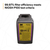 3M Secure Click Hard Case P100 Particulate Filter with Hydrogen Fluoride and Nuisance Level OV/AG Relief, NIOSH Approved (D9093C) (7100206890) (1 Pair)  - (30Pack) - 3