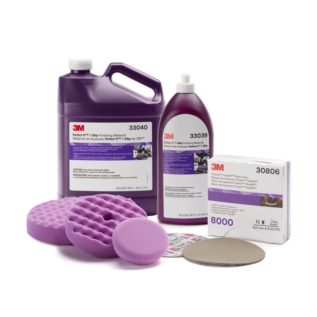 3M 33040 Perfect-It 1-Step Finishing Material, (7100210658)  - (4 Pack) - 6