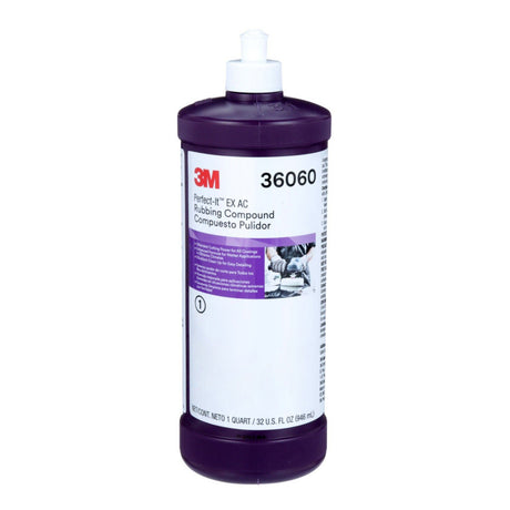 3M Perfect-It EX AC Rubbing Compound Fast Cutting High Performing 1 qt 32 fl oz (36060) (7100210683)  - (6Pack)