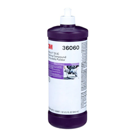 3M Perfect-It EX AC Rubbing Compound Fast Cutting High Performing 1 qt 32 fl oz (36060) (7100210683)  - (6Pack) - 3