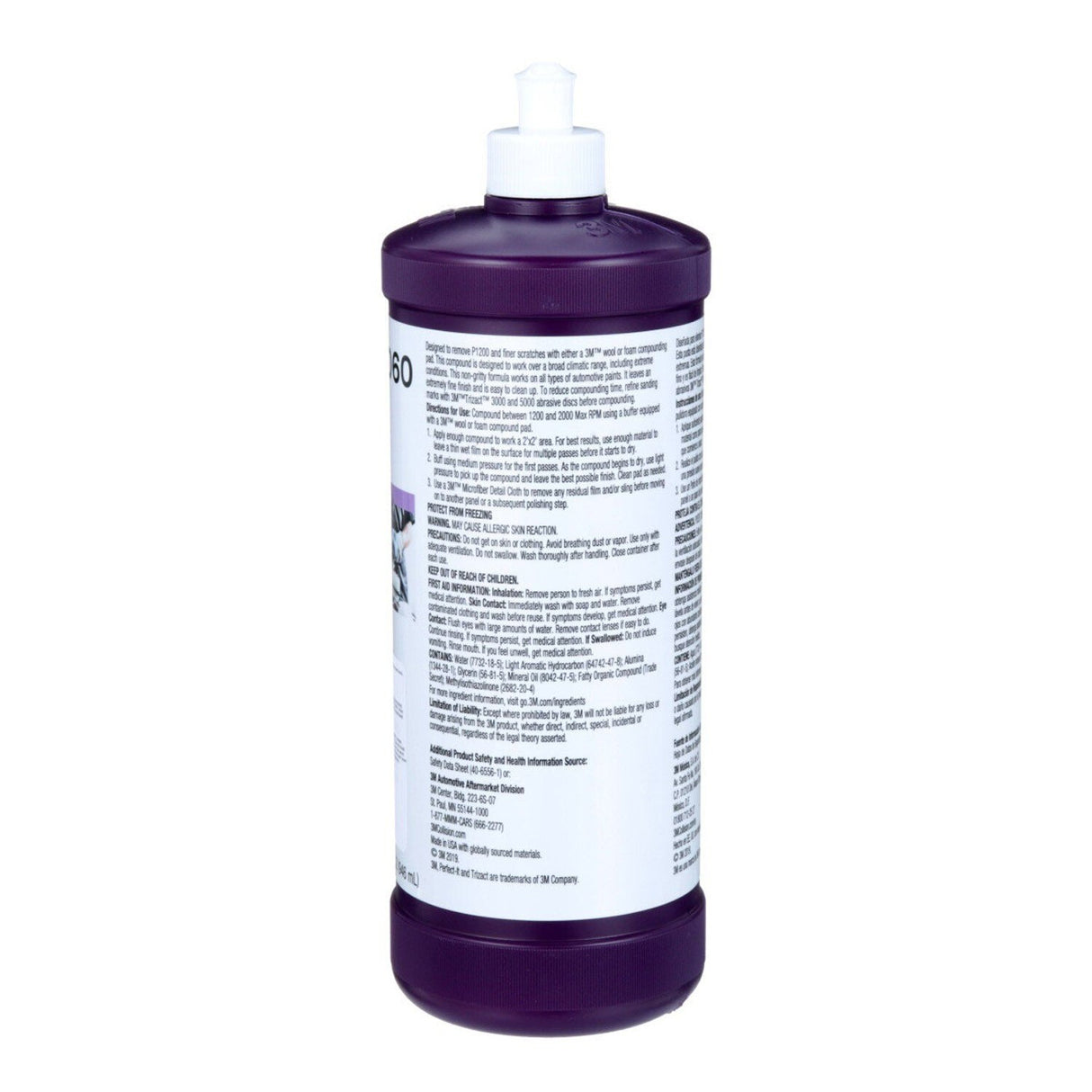 3M Perfect-It EX AC Rubbing Compound Fast Cutting High Performing 1 qt 32 fl oz (36060) (7100210683)  - (6Pack) - 4