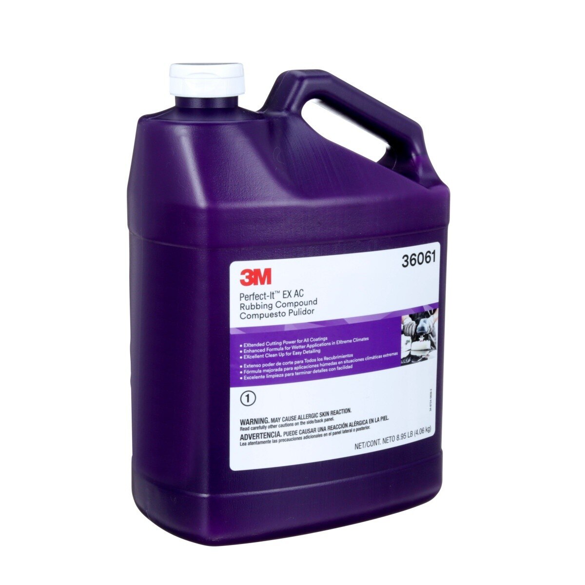 3M 36061 Perfect-It EX AC Rubbing Compound, Fast Cutting, 1 gal (8.95 lb) (7100210709)  - (4Pack) - 2